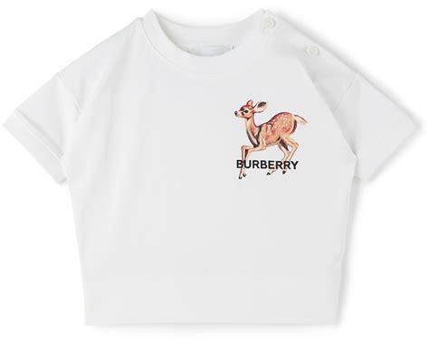 burberry white deer t-shirt|Burberry white shirt sale.